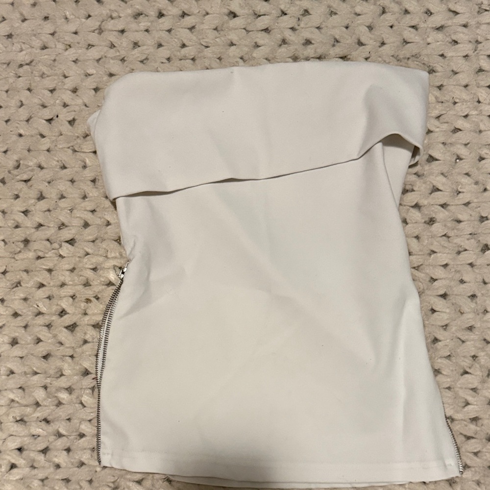 Zara Strapless Cream Top